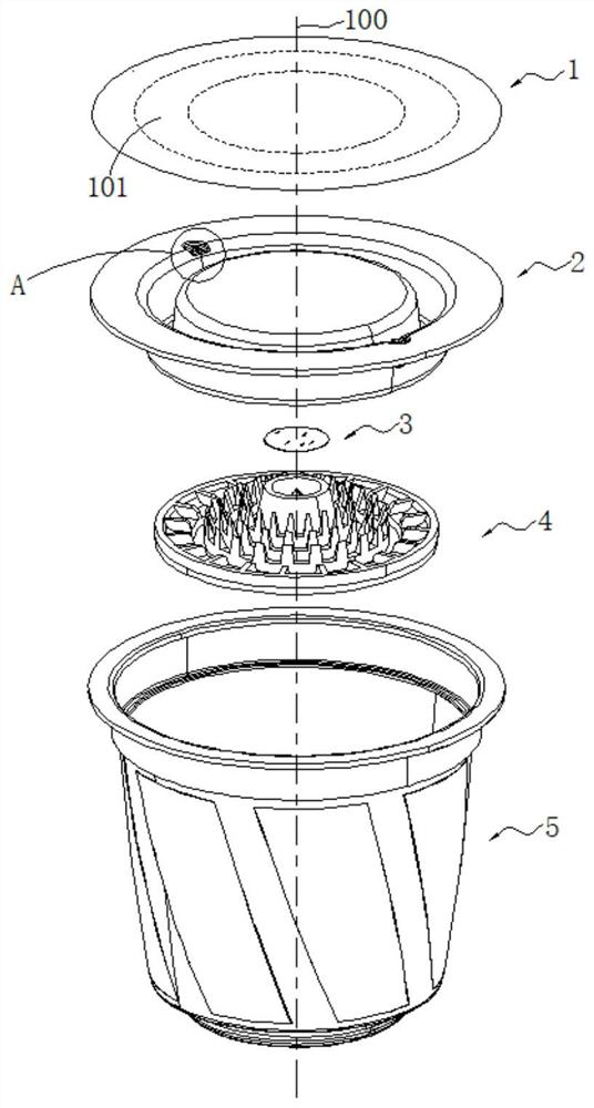 Filter assembly for improving dissolution rate of powder and single-cup capsule