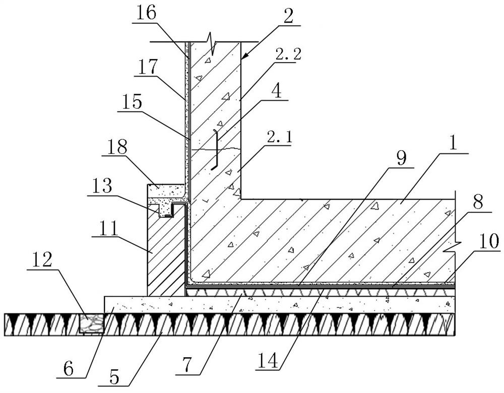 Underground waterproof system with same life cycle as building and construction method thereof