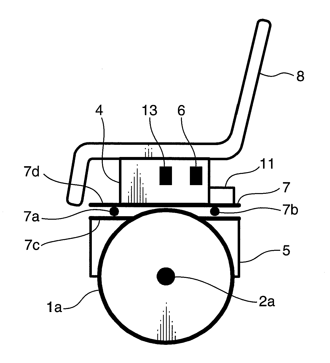 Inverted two-wheel guided vehicle and control method therefor