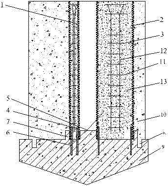 Bi-layer plastic-bushing inverted-arch cambered hollow special-shaped pile and construction method