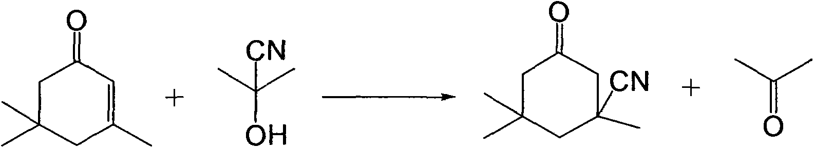 Industrial production method of 3-cyano-3,5,5-trimethylcyclohexanone