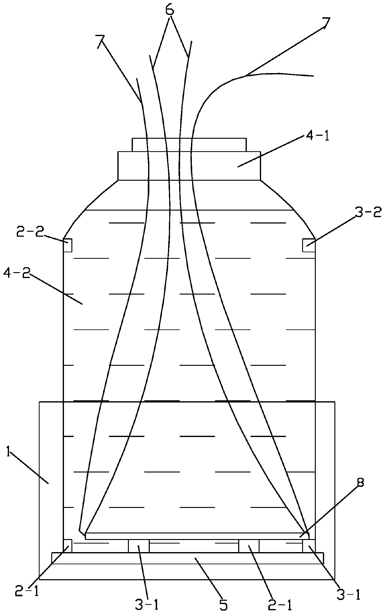 Device for calibrating crack expansion signals in water bath method