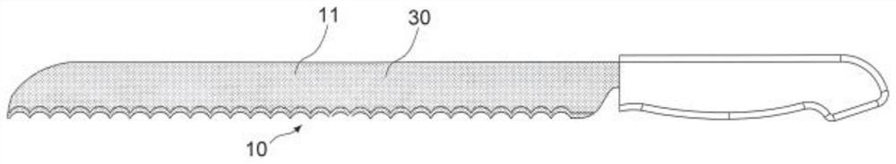 Method for covering the surface of food utensils with hydrophobic polymer metal composite film