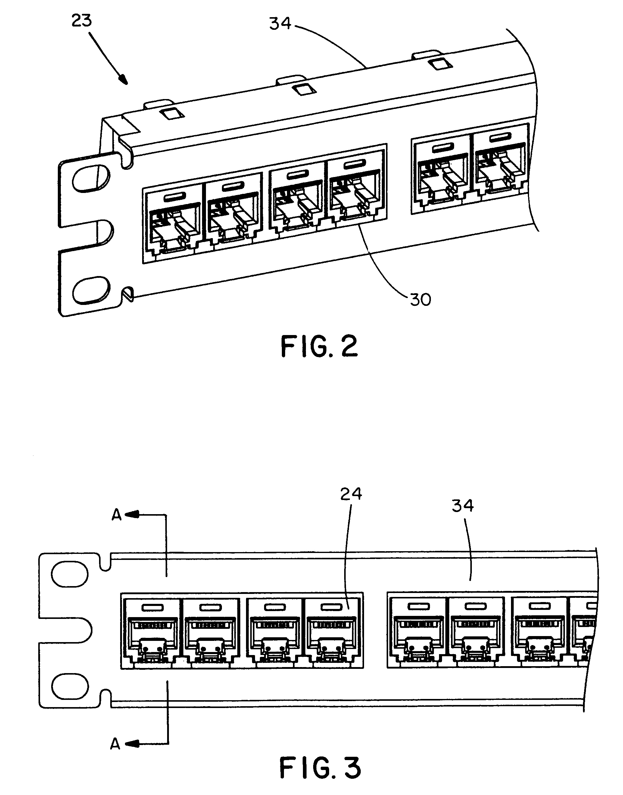 Patch panel with a motherboard for connecting communication jacks