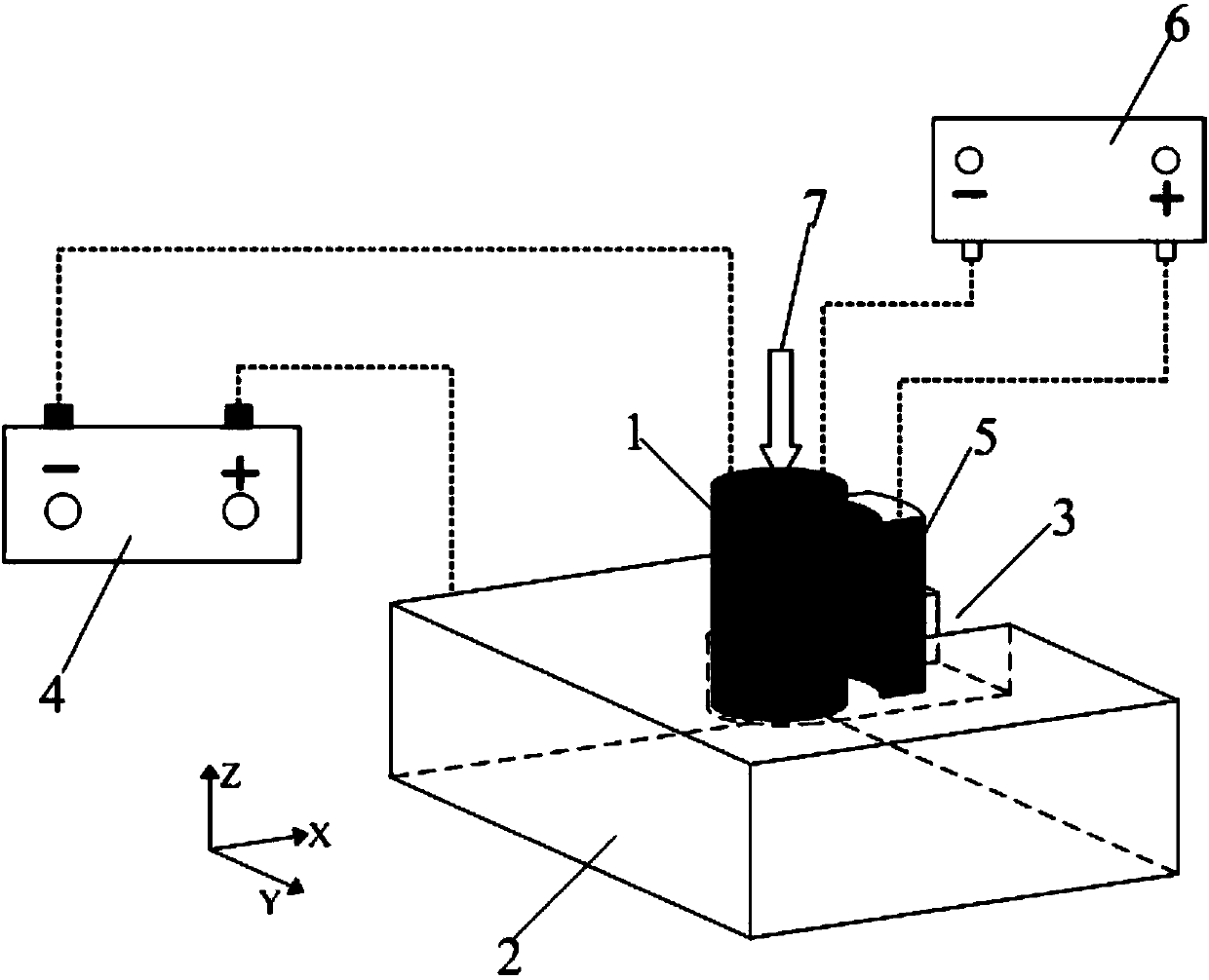 Auxiliary anode electrolysis milling processing system and method