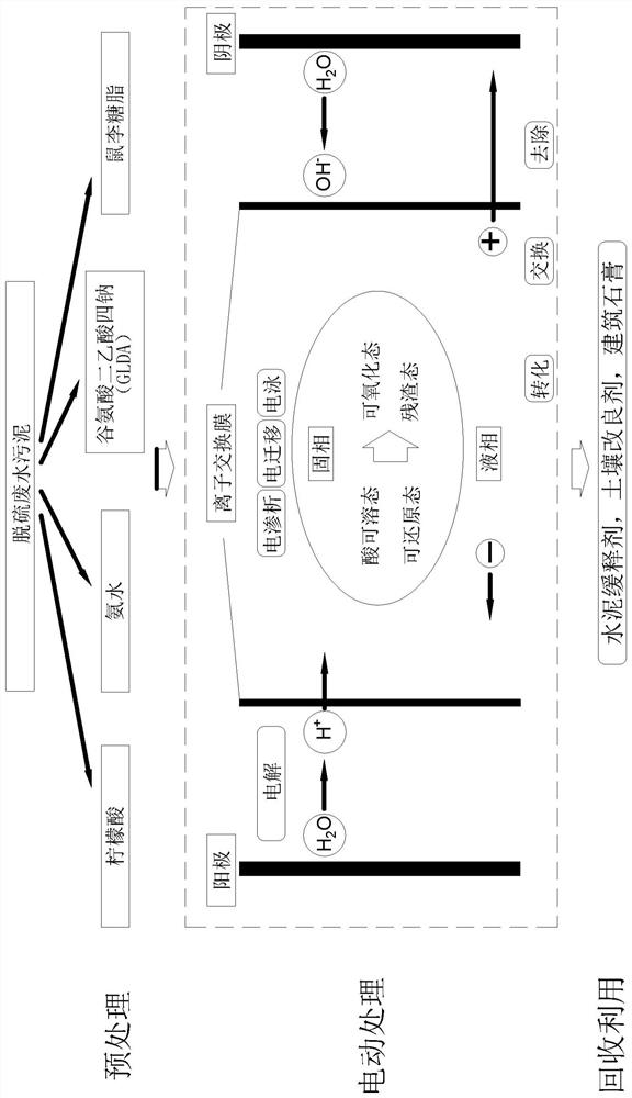 Quantitative analysis method for heavy metals indesulfurized sludge based on electrokinetic treatment