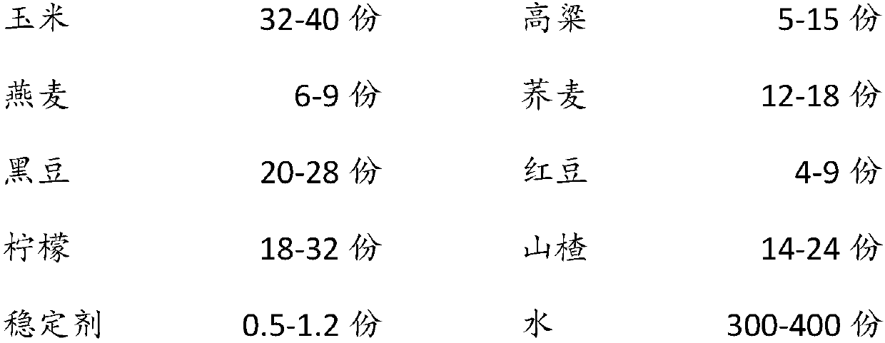 Cereal fruit beverage and preparation method thereof