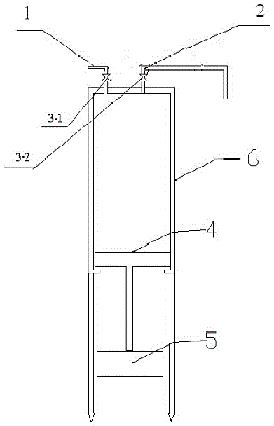 Device for quantitatively pouring liquid molluscicide by using tides and application thereof