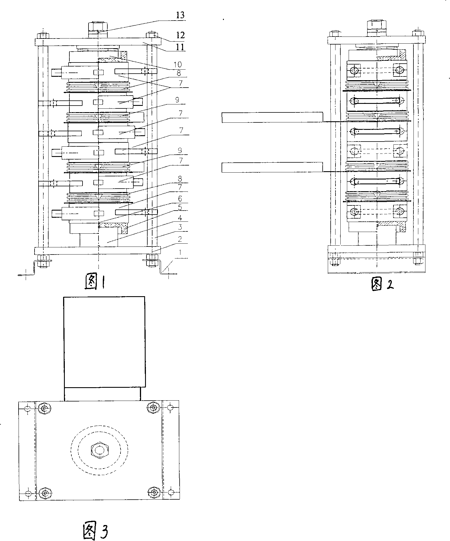 Press-loading valve stack for large power all-controlled semiconductor device