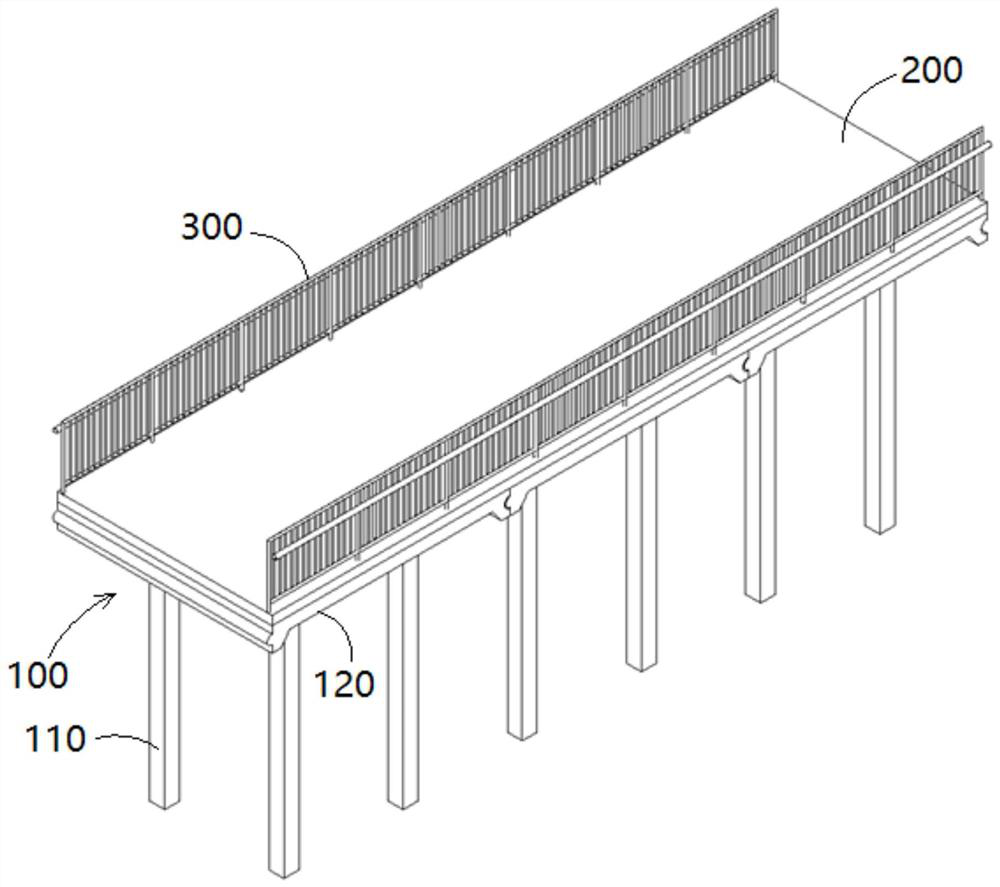 Novel assembly type water plank road structure and construction method thereof