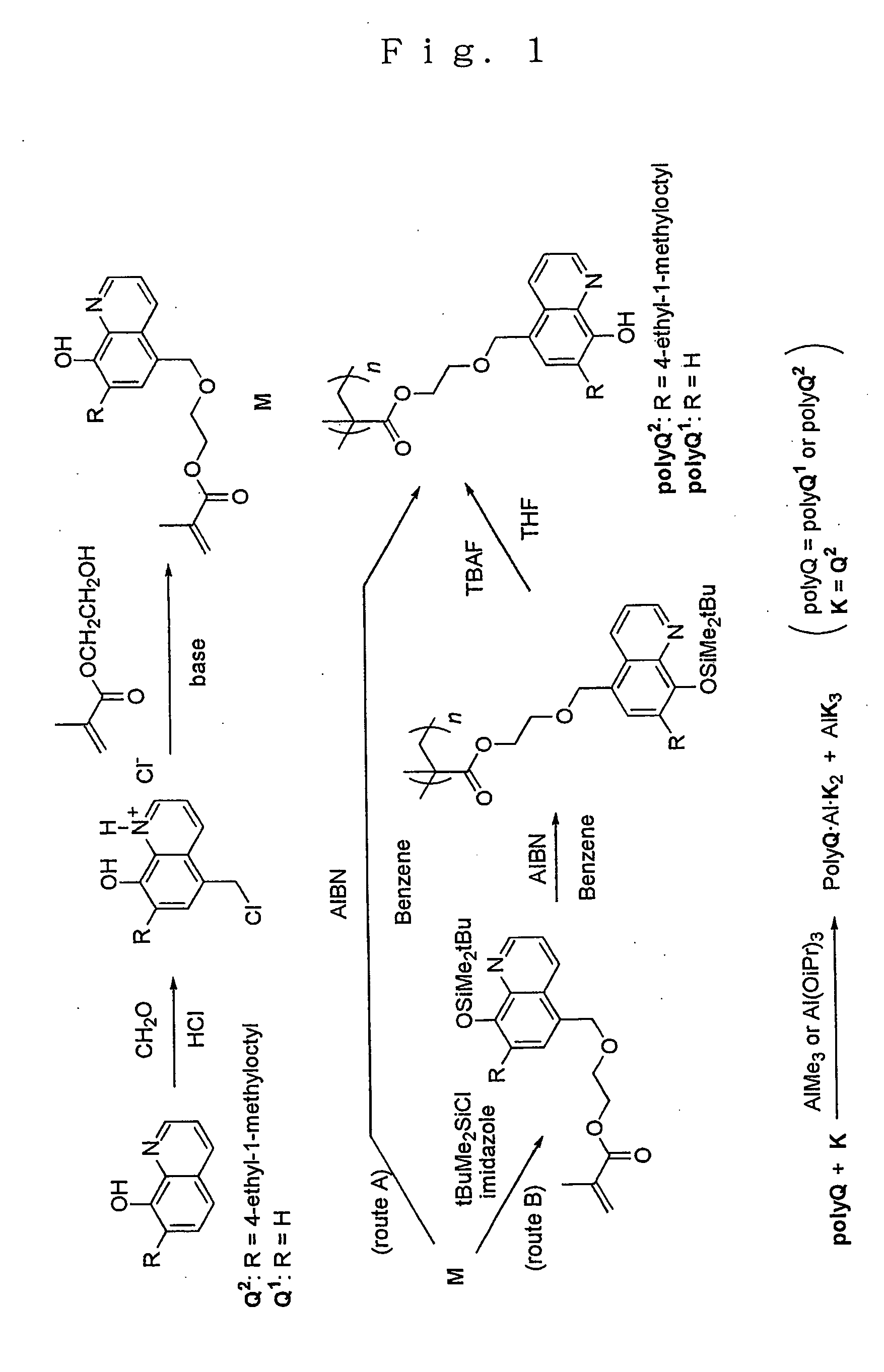 Luminescent orgainc-polymer/metal complex, luminescent orgainc-polymer/metal complex composition capable of forming film by wet process, and process for producing the same