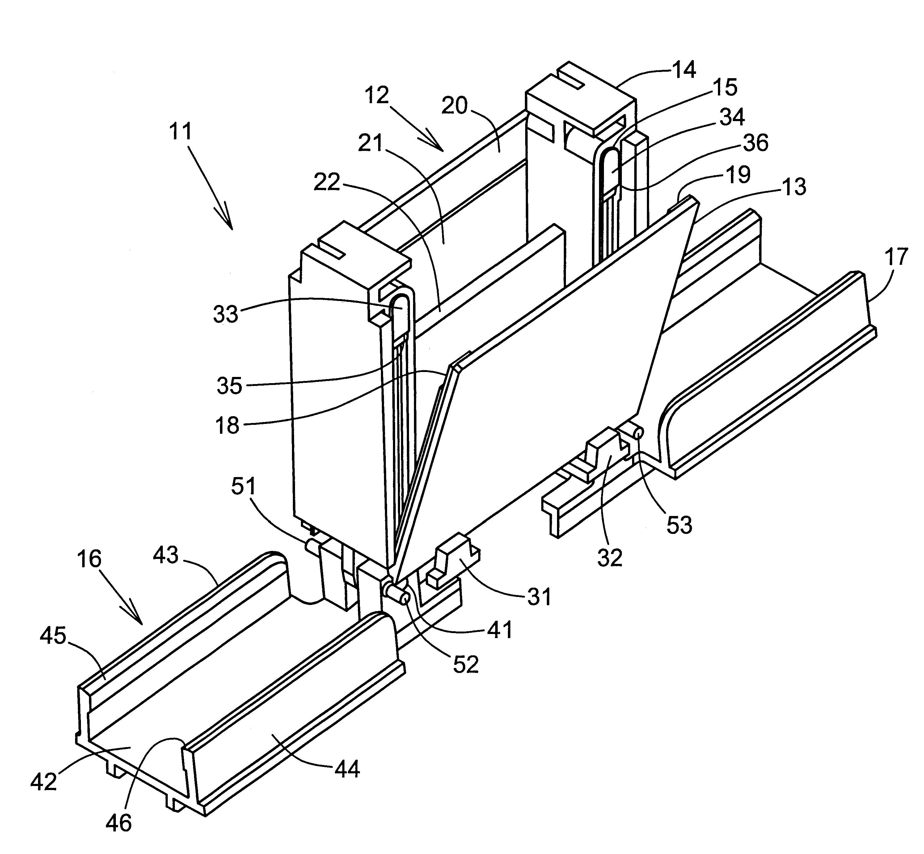 Compact cell clamp for slab gel plate assembly