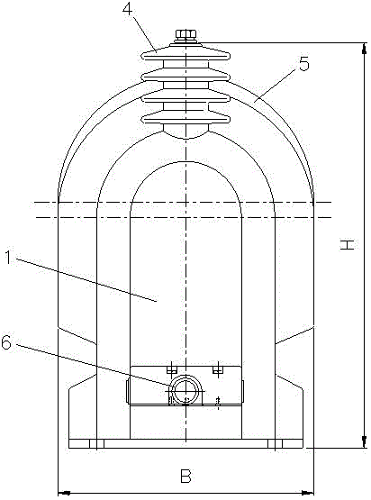 A high-altitude and large-capacity indoor fully insulated voltage transformer