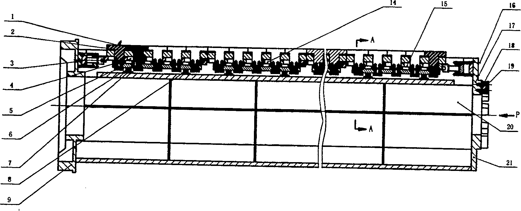 Clamping forming core shaft of welding pipe and clamping adjustment method