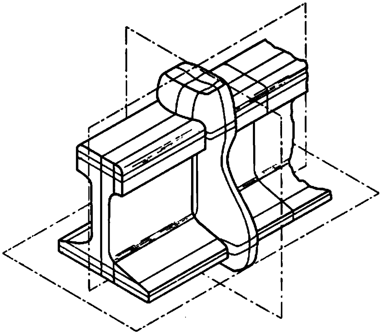 Steel rail three-wire consumable nozzle electroslag welding device