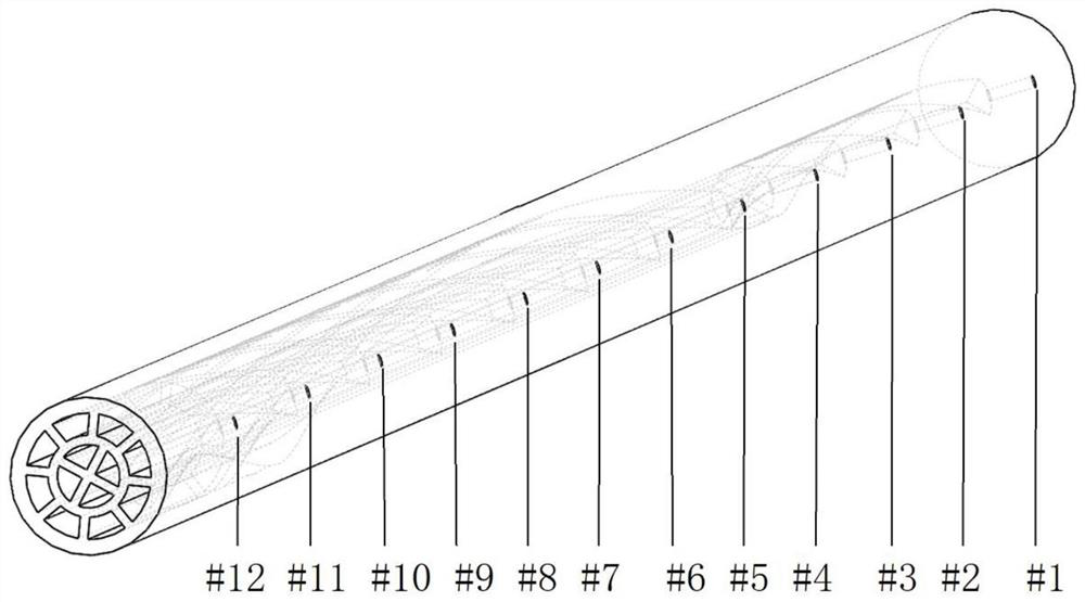 Multi-point measurement pneumatic probe based on virtual hole row and application thereof