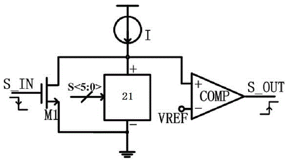 Automatic frequency calibration circuit for realizing active RC (Resistance Capacitance) filter by utilizing capacitance delay characteristics