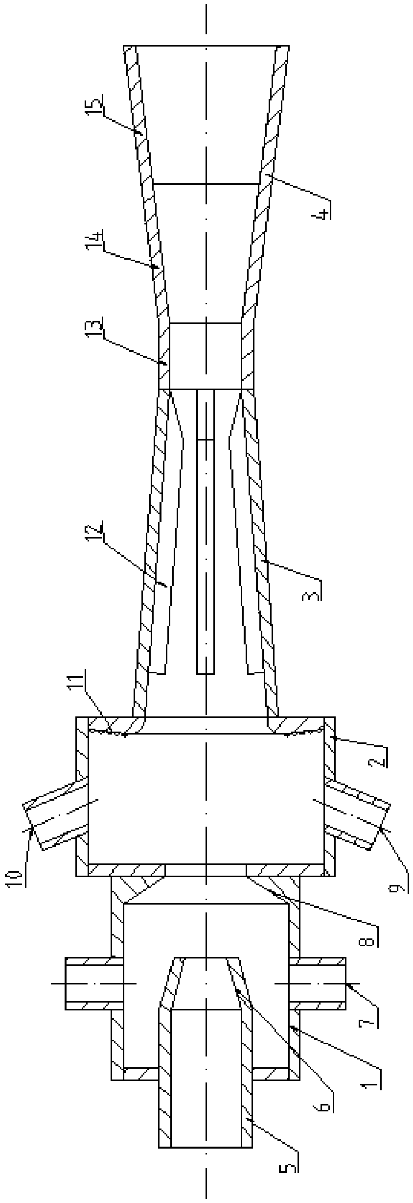 Gas-liquid mixing type jet injection device