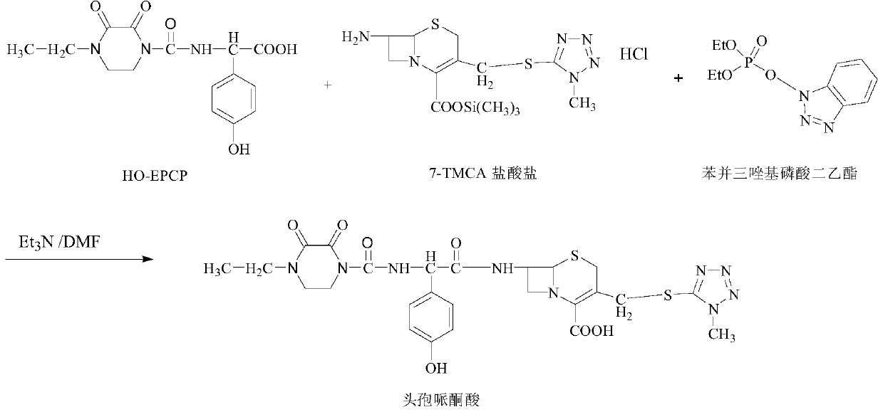 The preparation method of cefoperazone acid