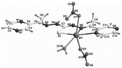 Bis(2-acetylpyrazine) thiocarbonohydrazone and preparation method and application of bismuth (III) complex thereof