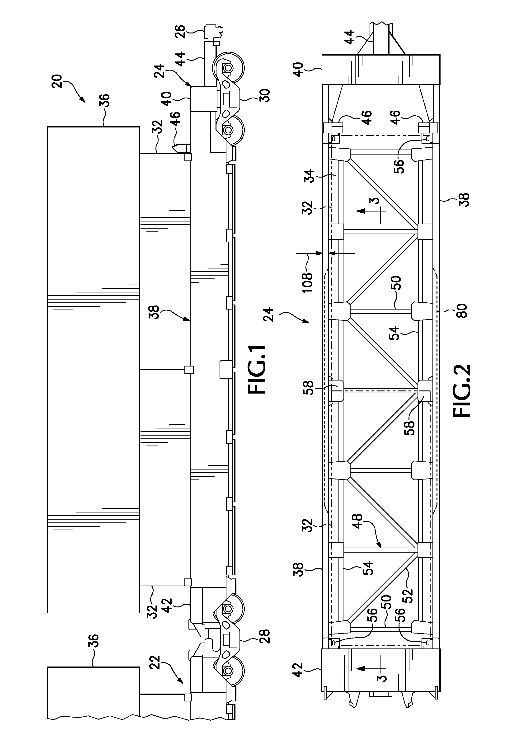 Container car side sills