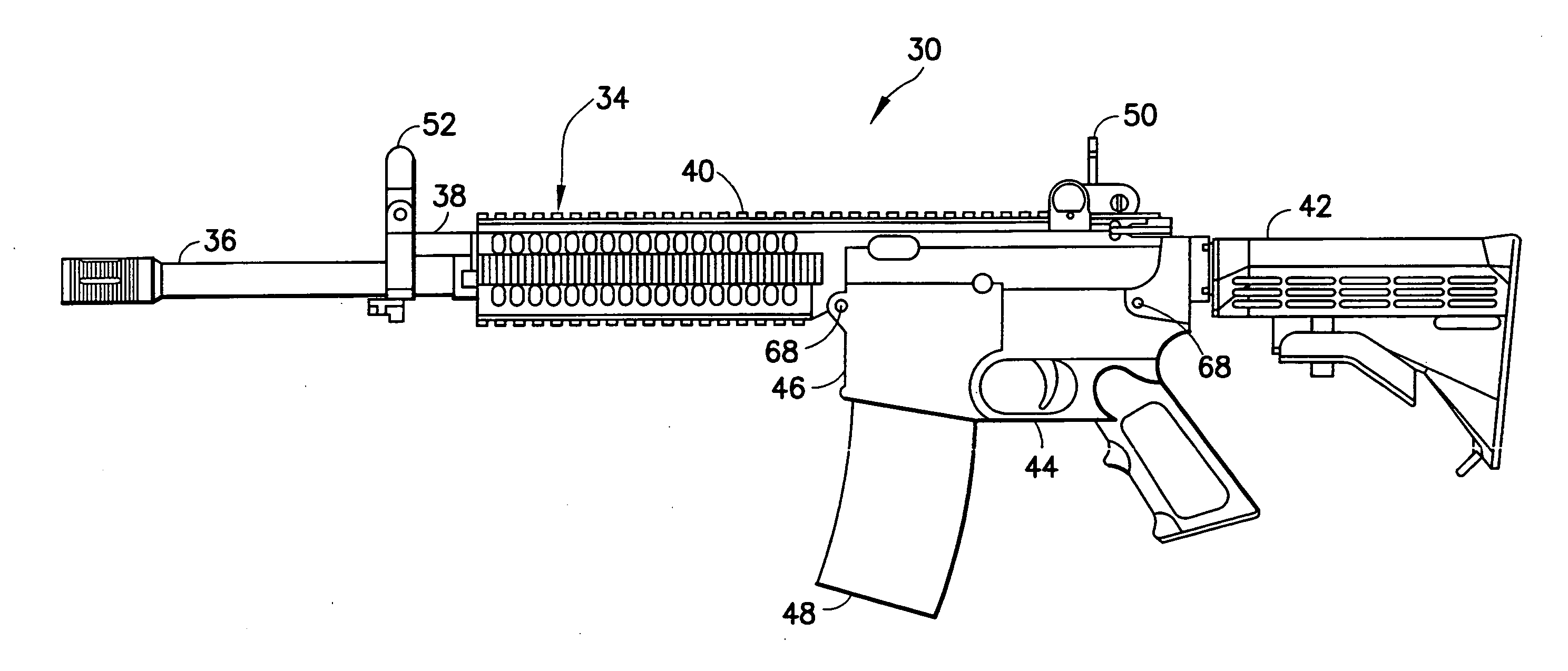 Law enforcement carbine with one piece receiver