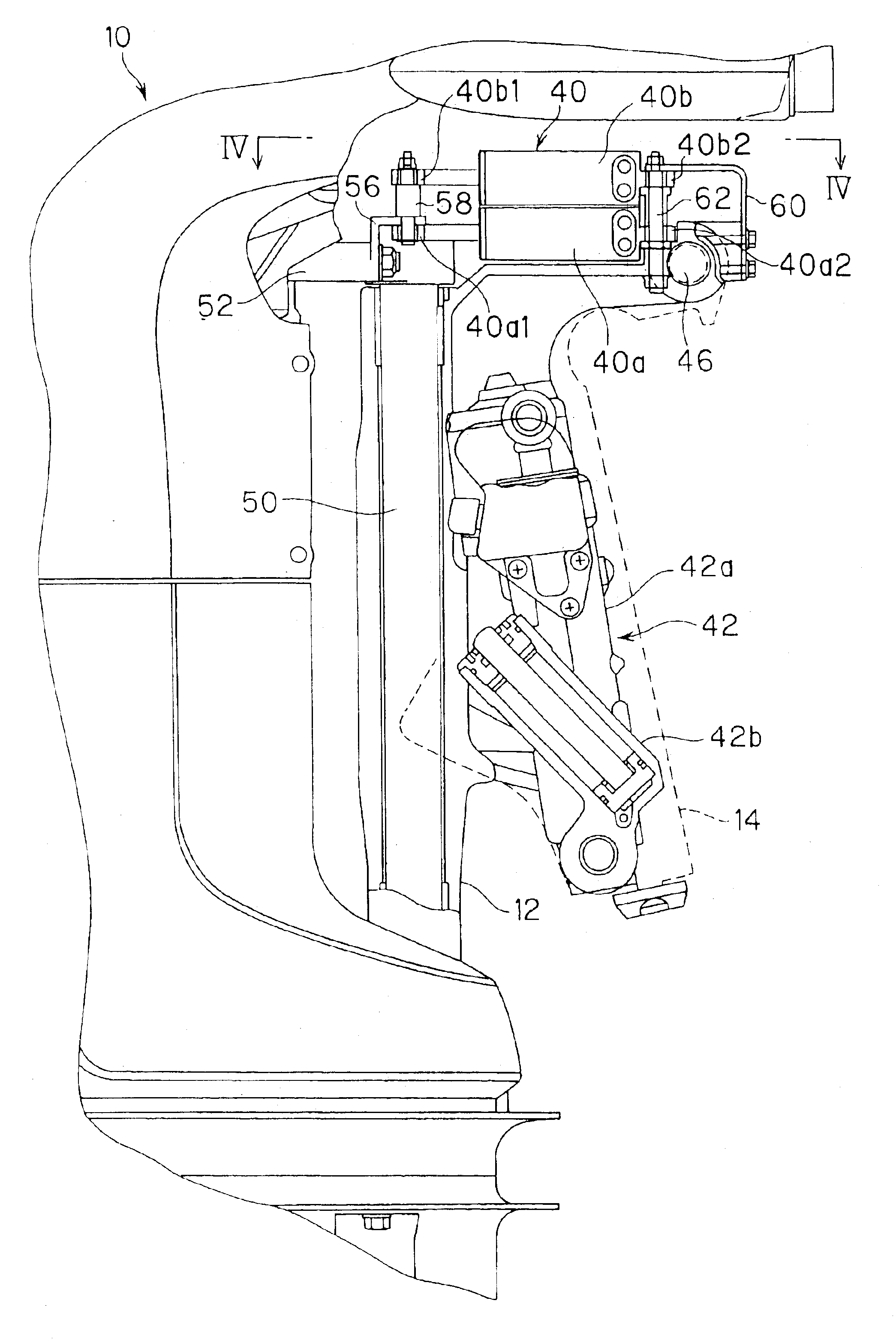 Outboard motor steering system