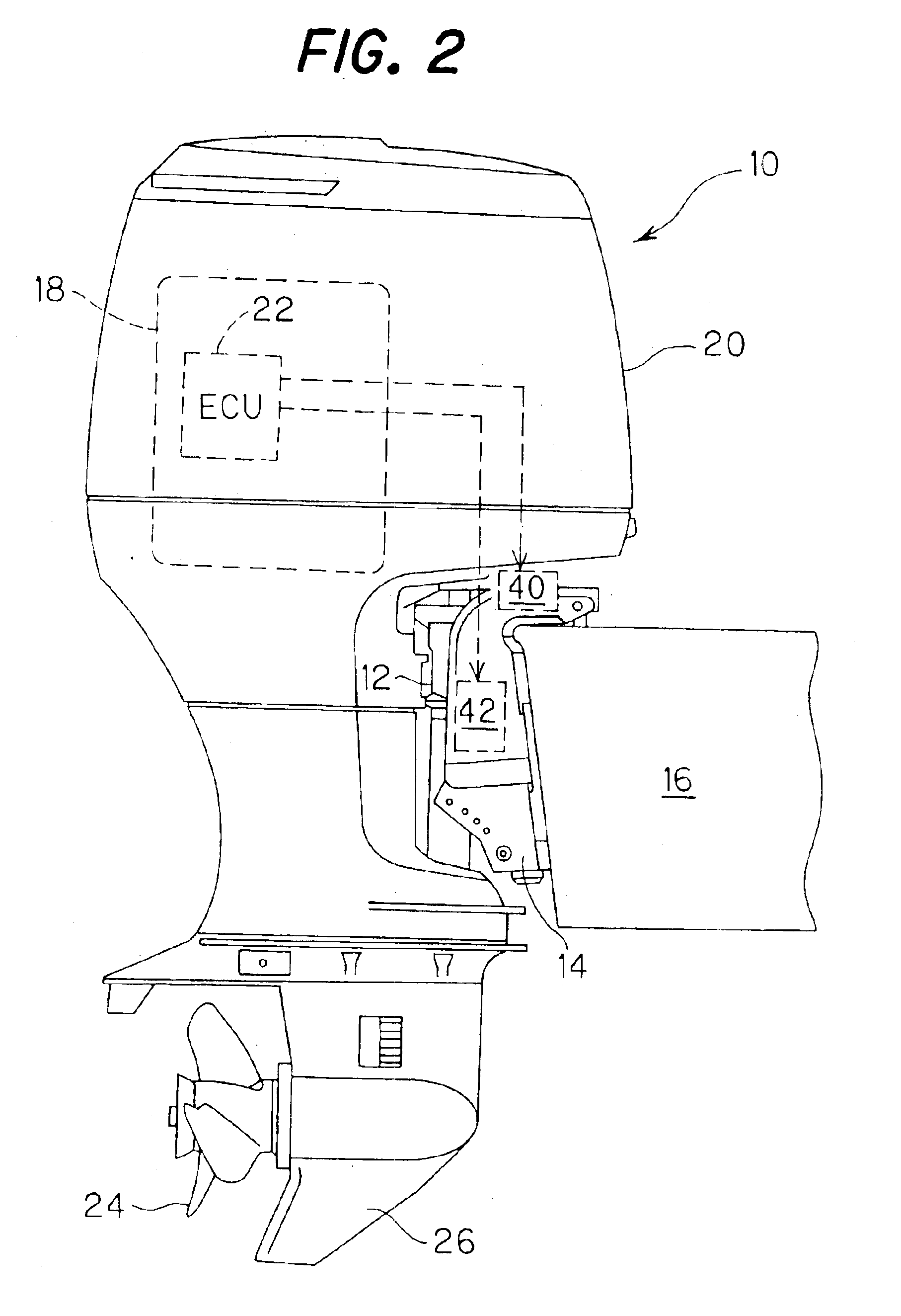 Outboard motor steering system