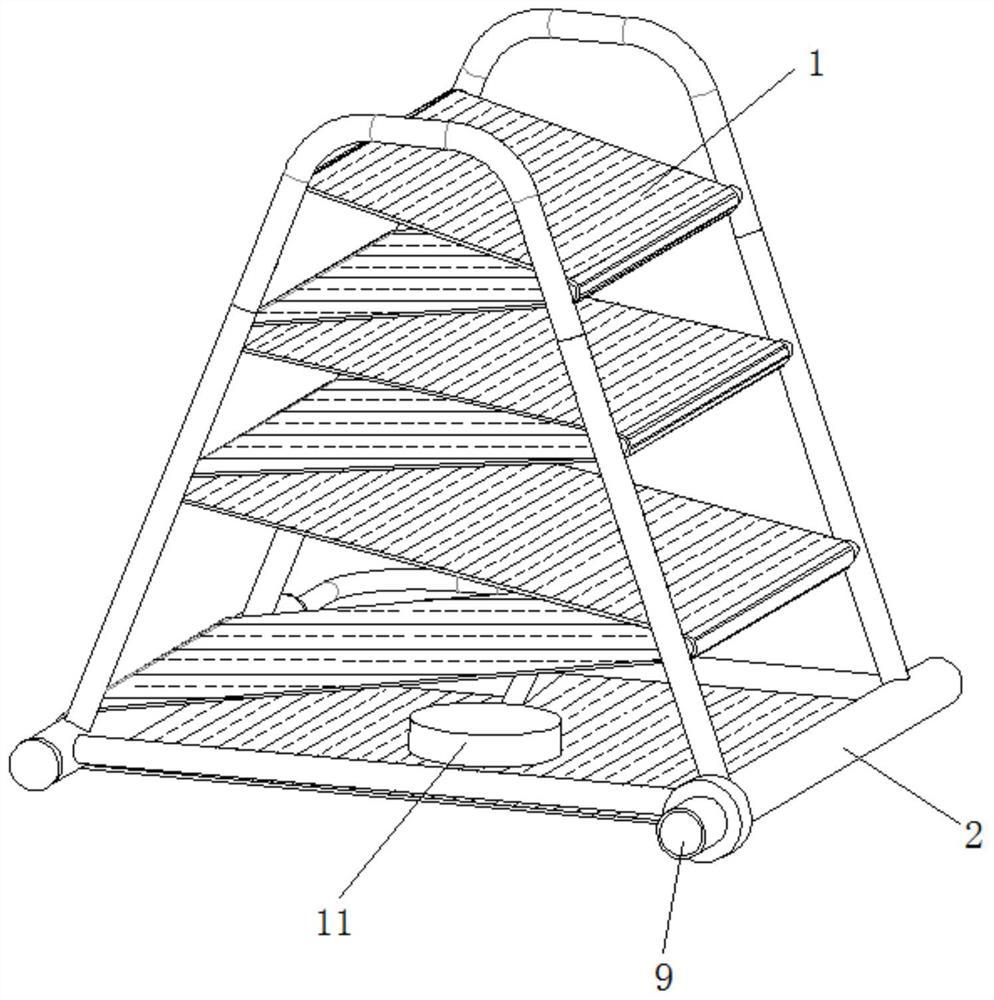 Multi-layer stichopus japonicus culture substrate with cooling function