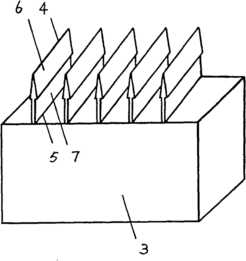 Forming device for dental floss section film stripping