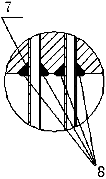 Machining method for shower-type injector adopting thin guide pipes