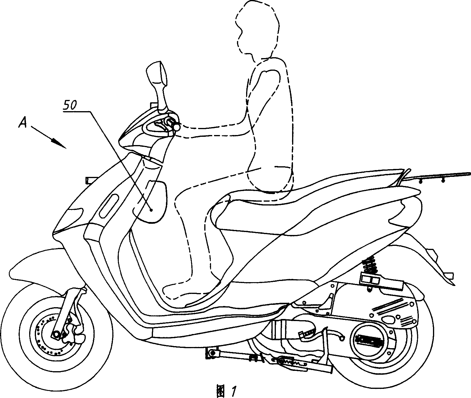 Motorcycle knee damping gasket support bracket