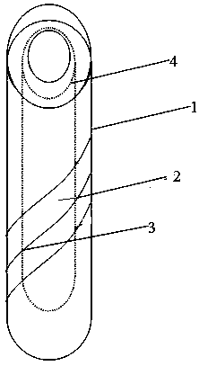 S-shaped cutting seam cartridge and production method thereof