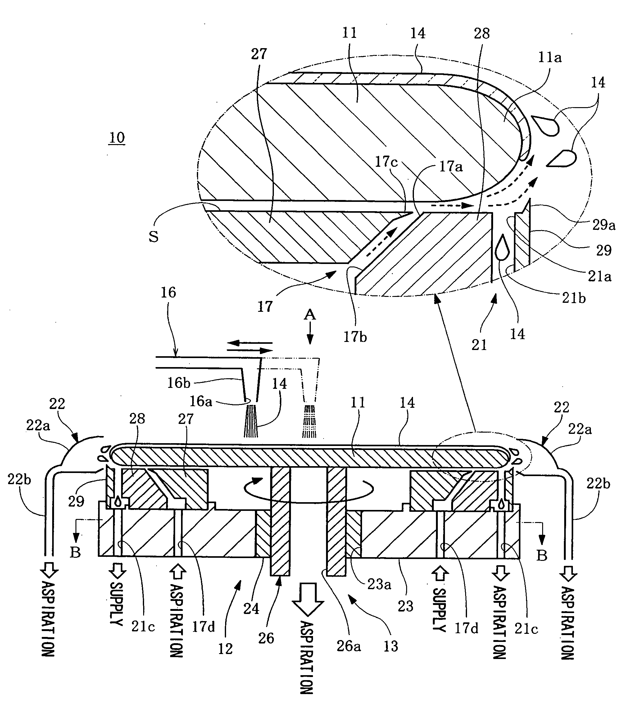 Apparatus for etching wafer by single-wafer process and single wafer type method for etching wafer