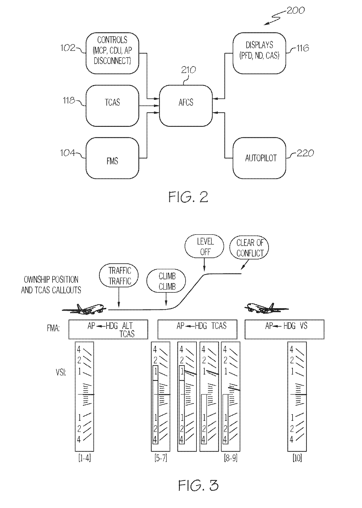 Aircraft traffic alert and collision avoidance system with autoflight system mode protection