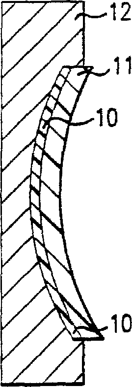 Optical character lens made of photochromatic composite plastics or semi-finished product blank