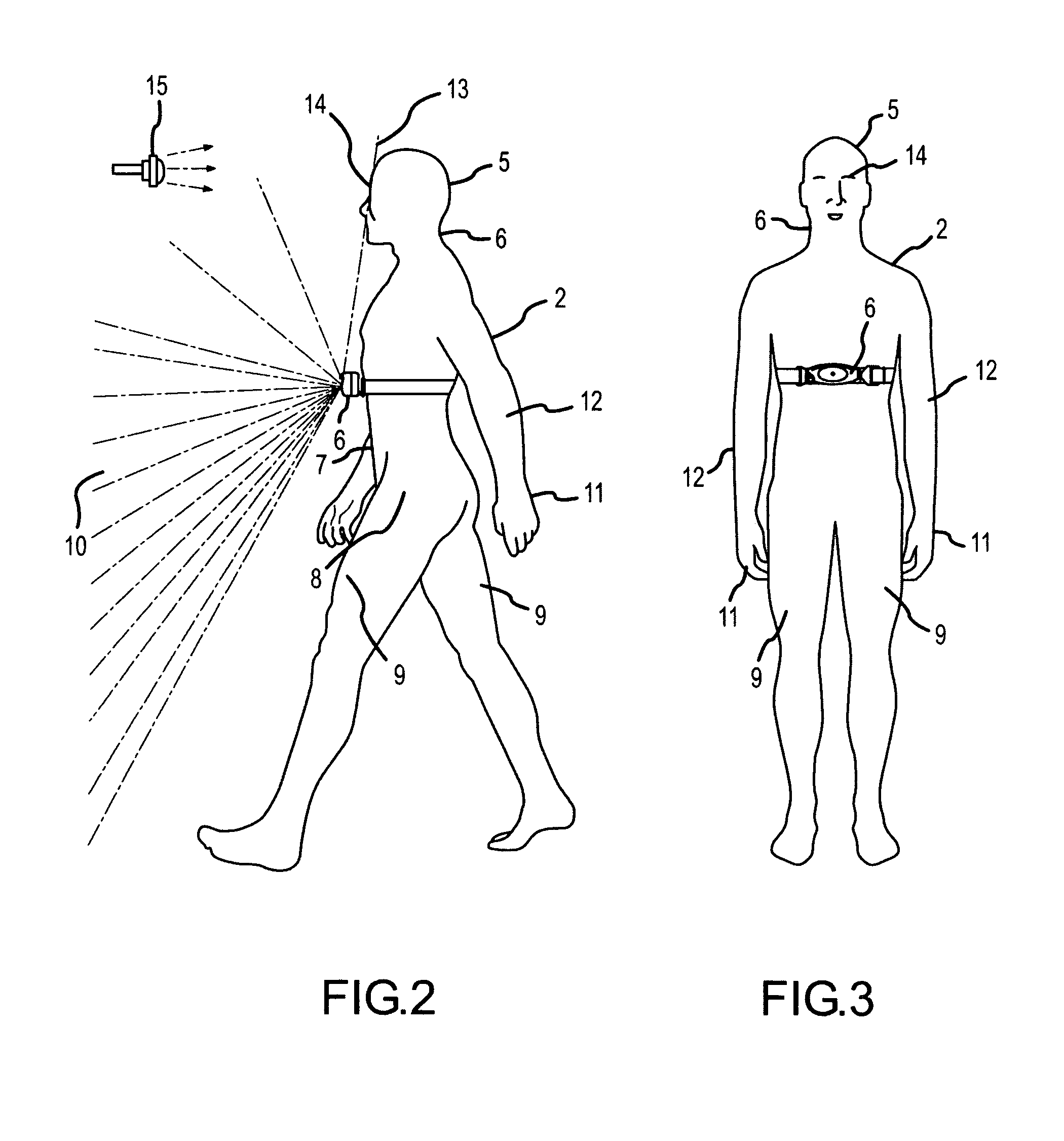 Chest height light emission system