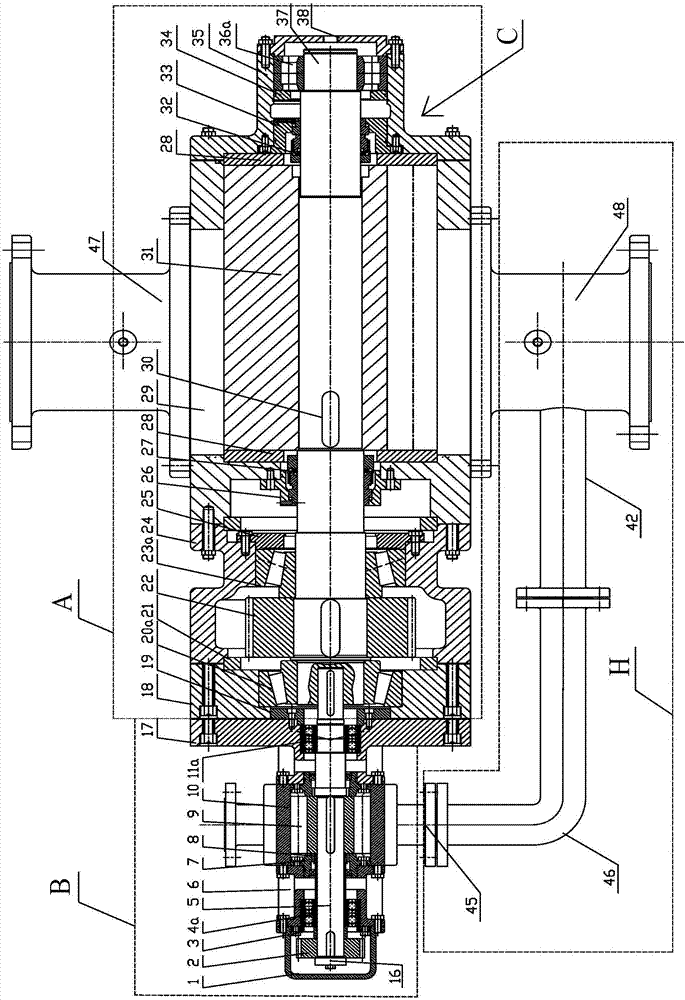 Rotor mechanically-pumping type foam proportionally-mixing device