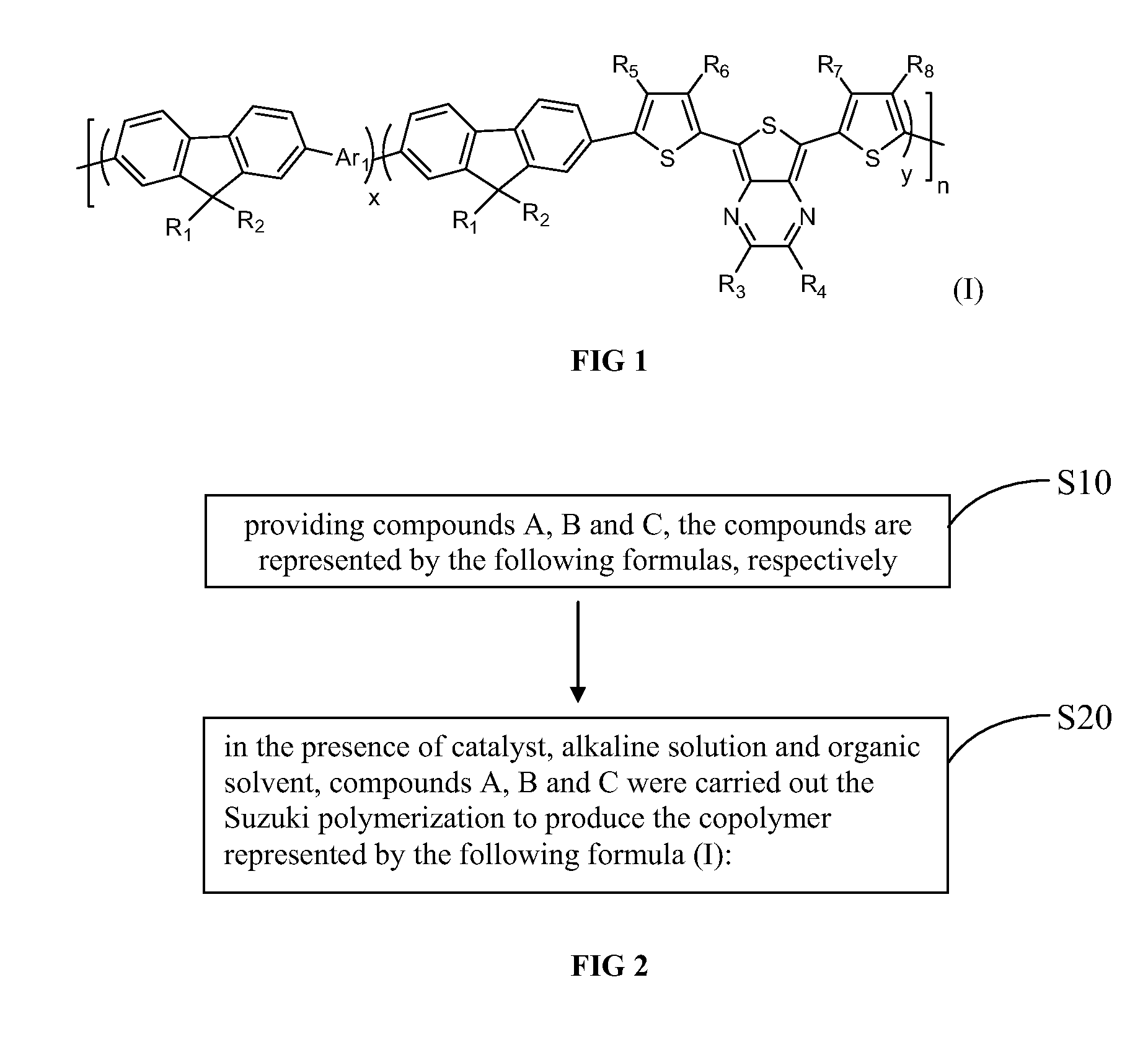 Fluorene copolymer, method for preparation and use thereof