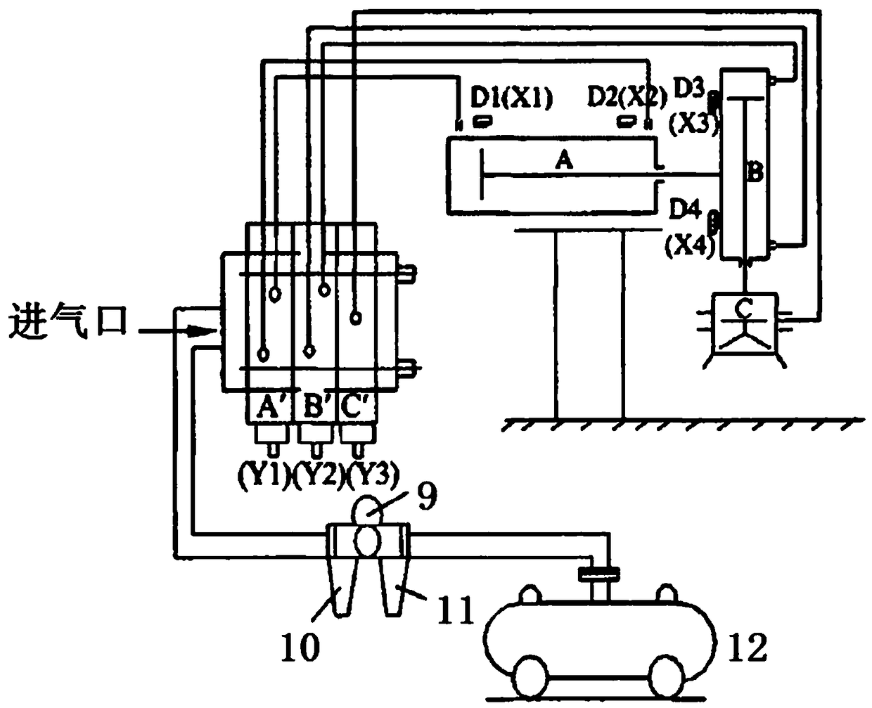Weight counterbalance control system of automatic packaging production line for cathode copper plates