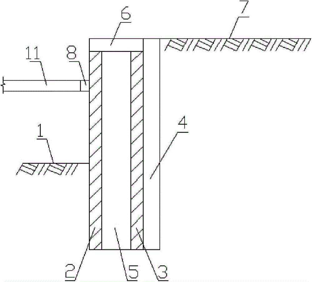 A foundation pit support structure