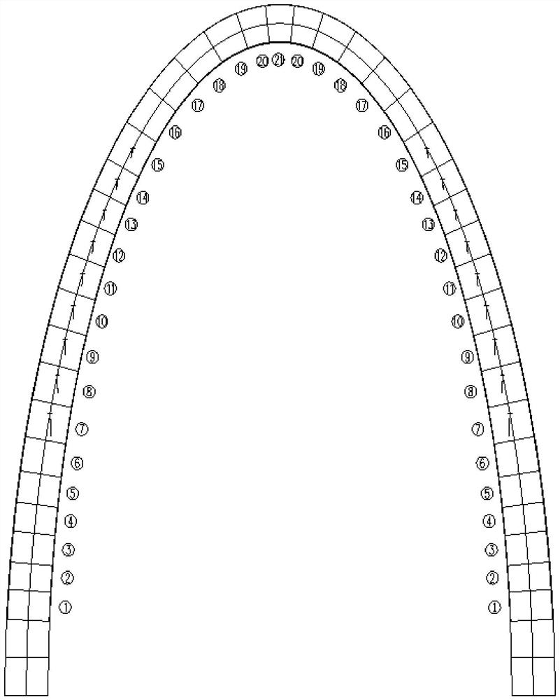Small-angle inclined steel arch tower support-free in-situ assembly type asymmetric tensioning assembly construction method