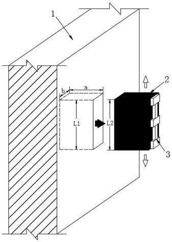 A method for testing the vertical structural load of existing buildings by intercepting concrete structure specimens