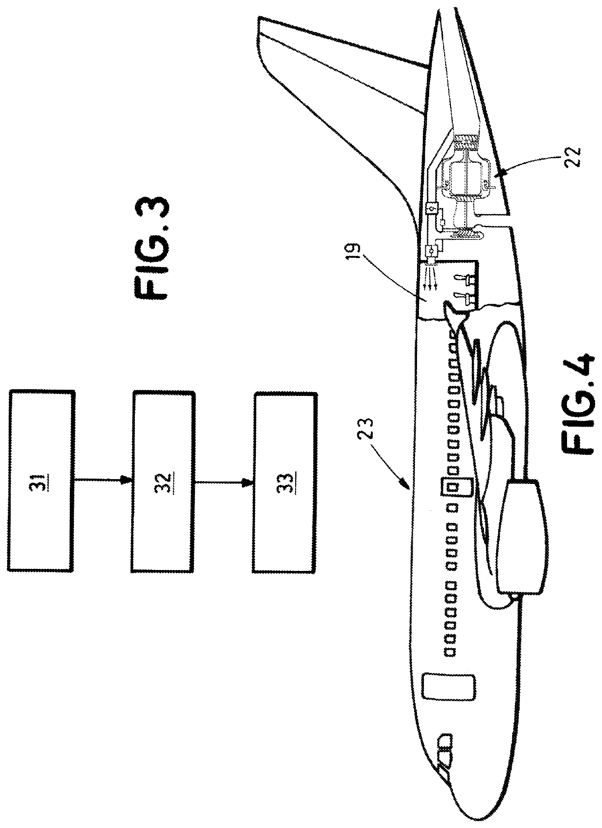 Vehicle cabin air supply device and operating method of such device