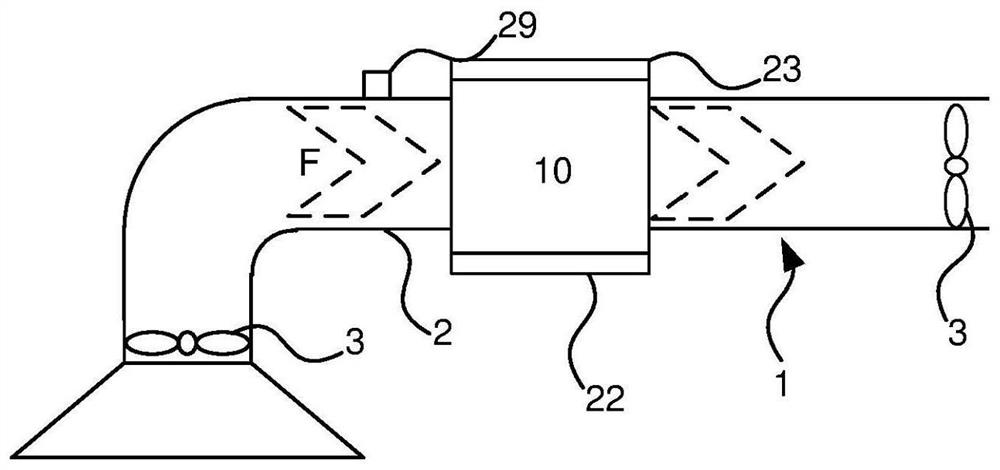 Battery device for ventilation system