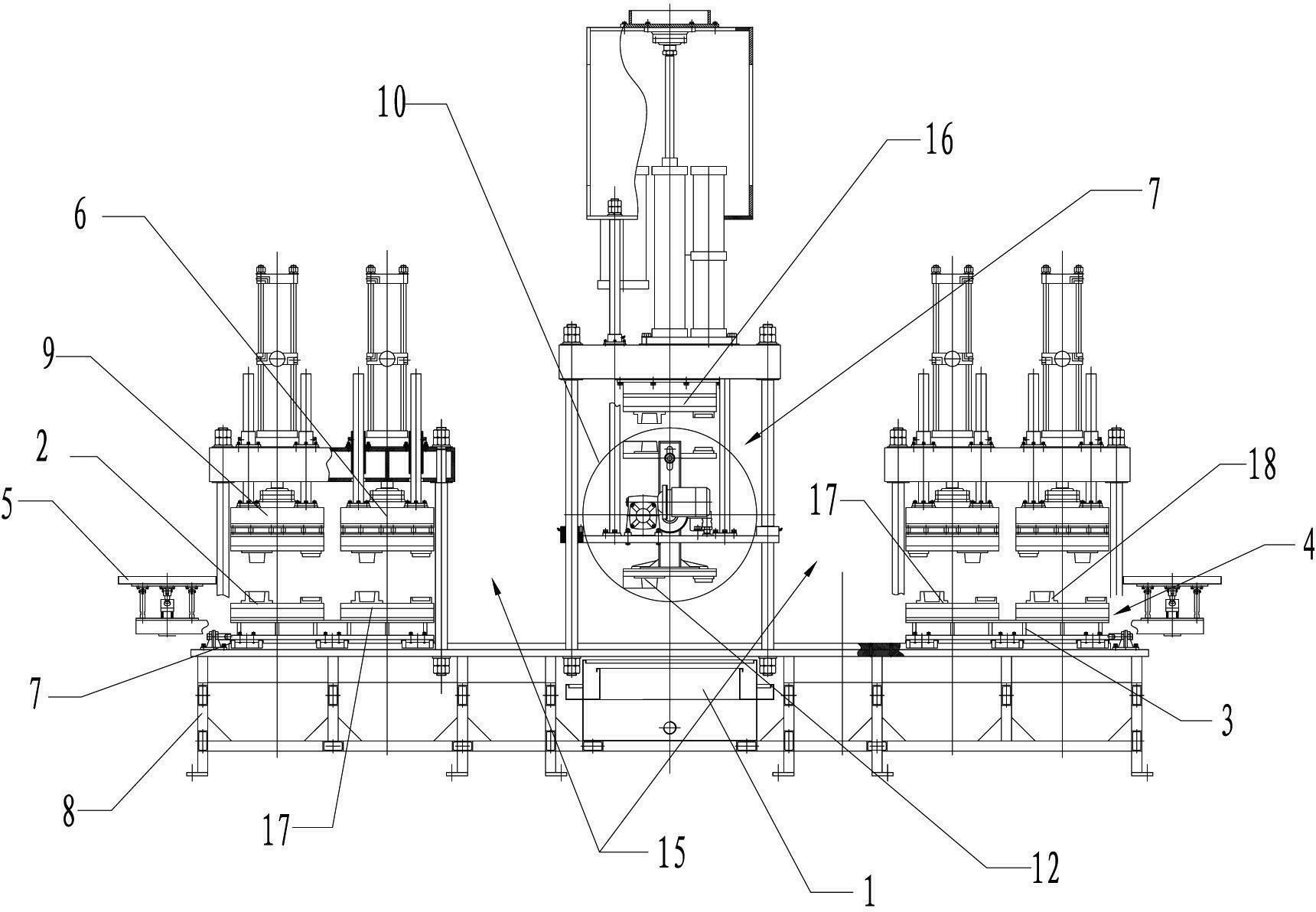 Pulp forming mold integrally turning automat and production process thereof