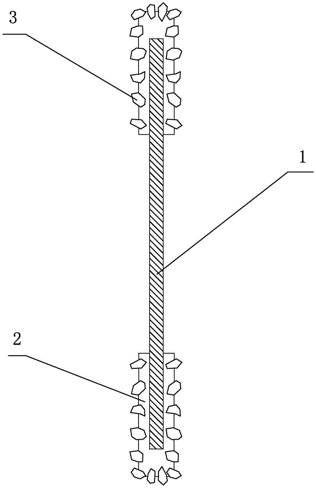 Circular diamond double-edged band saw and manufacturing method thereof