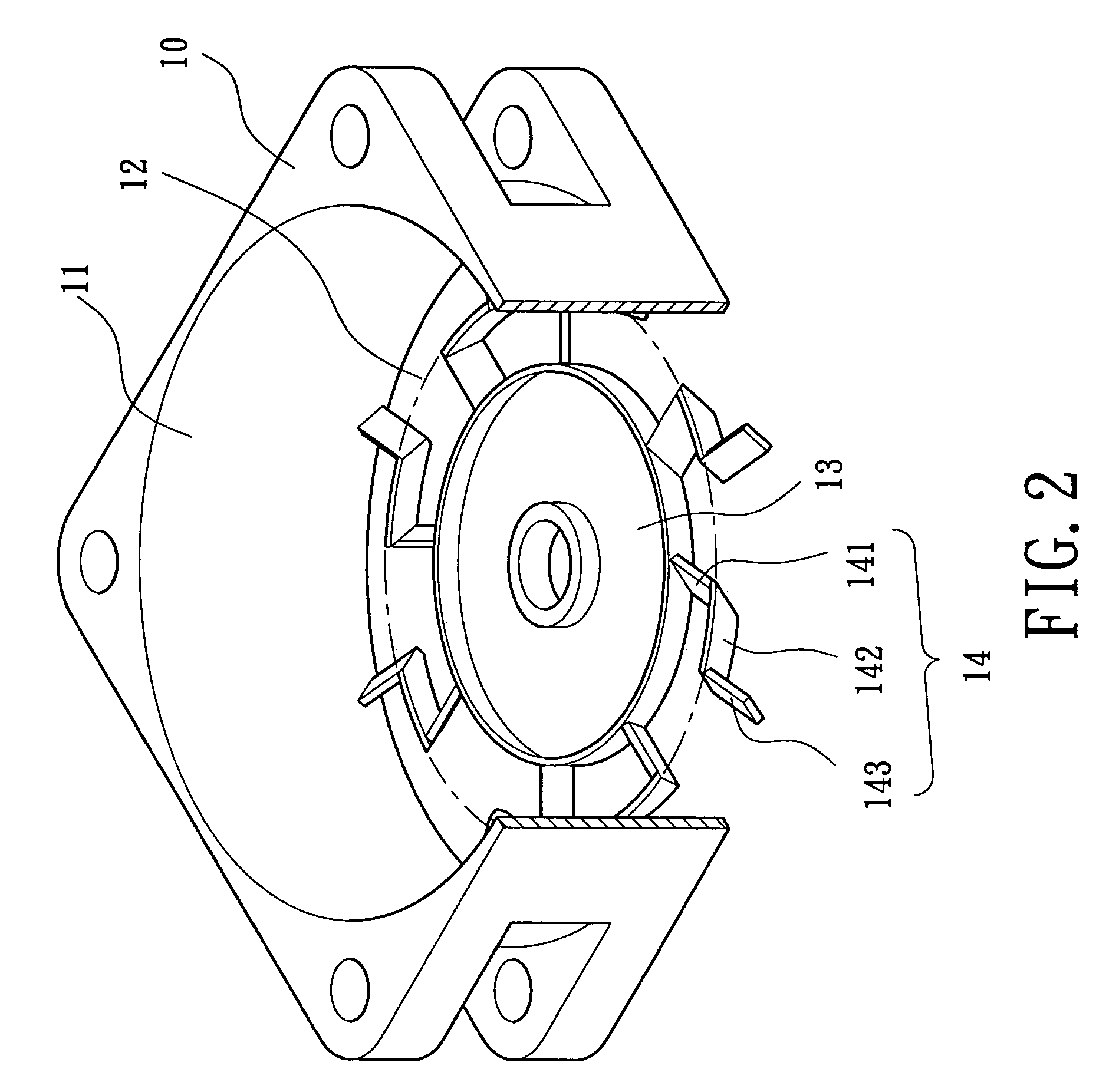 Airflow guiding structure for a heat-dissipating fan
