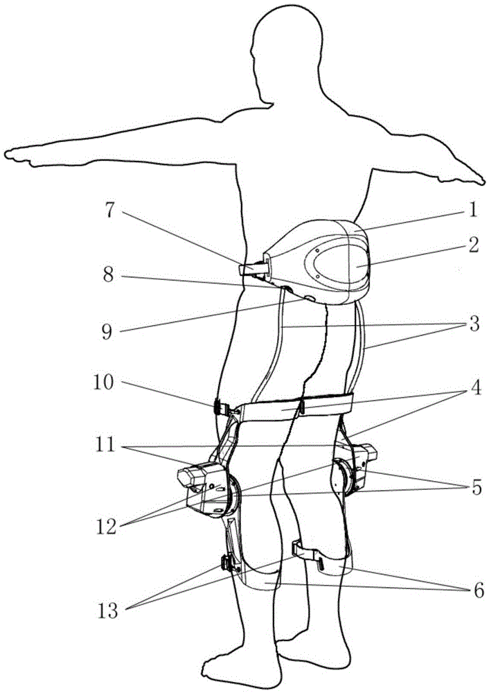 Wearable standing-up and sitting-up assistance device