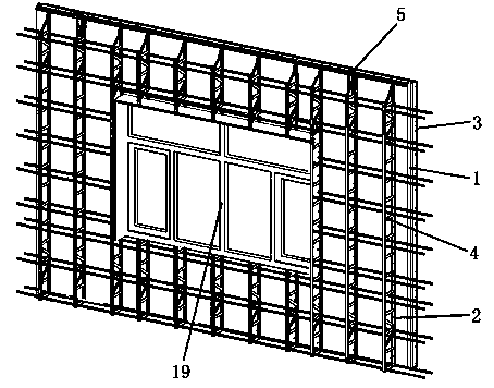 Assembly type cast-in-place concrete exterior thermal insulation wall steel skeleton framework system and connecting piece
